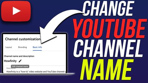 how to edit a chanel name|how to change youtube channel.